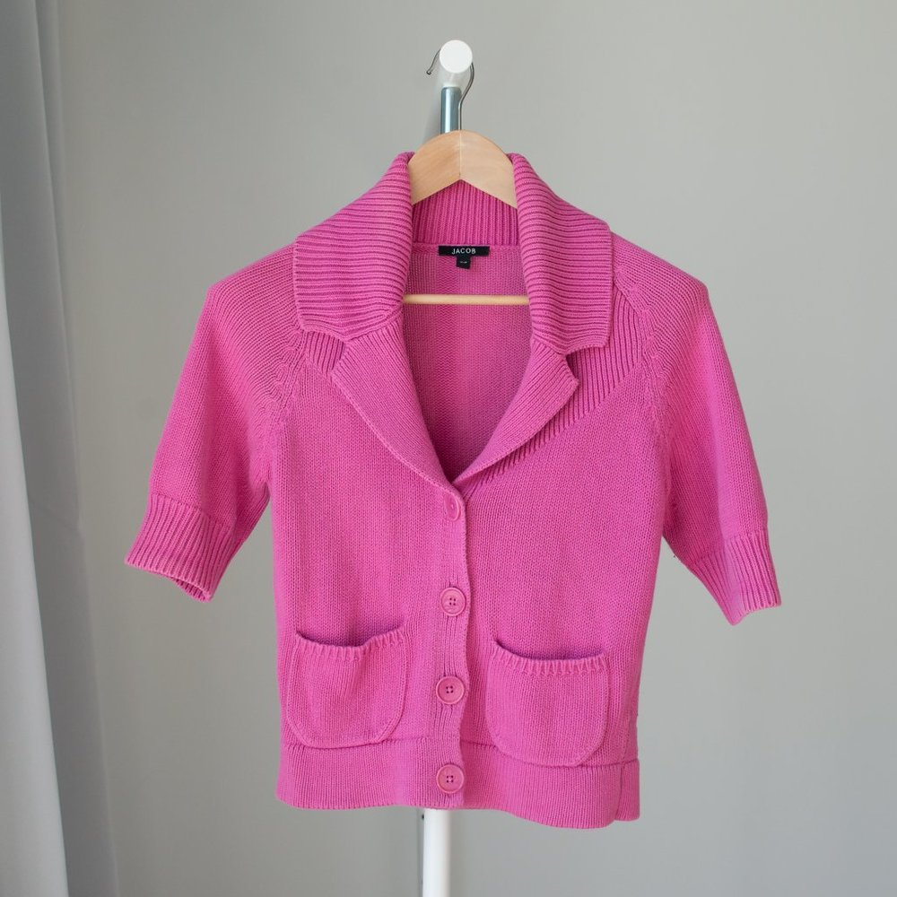 Button cardigan with pockets pink SM